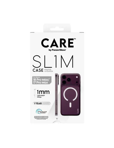 PanzerGlass CARE™ by ® SL1M Case Transparent w. MagSafe iPhone 18 Pro Max | 17 Pro Max funda para teléfono móvil Transparente
