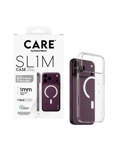PanzerGlass CARE™ by ® SL1M Case Transparent w. MagSafe iPhone 18 Pro Max | 17 Pro Max funda para teléfono móvil Transparente