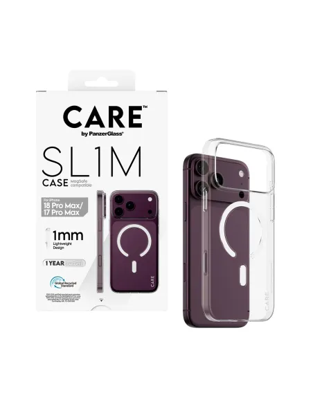 PanzerGlass CARE™ by ® SL1M Case Transparent w. MagSafe iPhone 18 Pro Max | 17 Pro Max funda para teléfono móvil Transparente