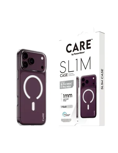 PanzerGlass CARE™ by ® SL1M Case Transparent w. MagSafe iPhone 18 Pro Max | 17 Pro Max funda para teléfono móvil Transparente