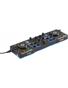 Hercules Starlight Mesa de mezclas con opción de realizar scratch conectando un CDJ 2 canales Negro