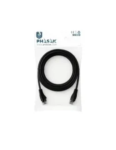 Cable red phasak latiguillo rj45 utp cat6 2m negro phk 1802