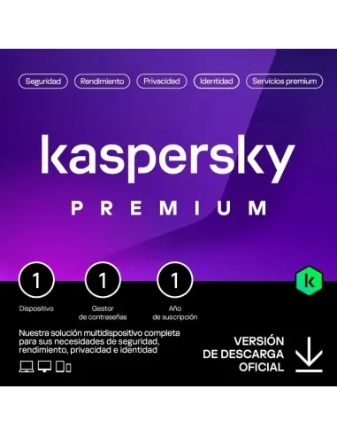 Kaspersky Premium + Customer Support 1 Dispositivo Licencia 1 año ESP