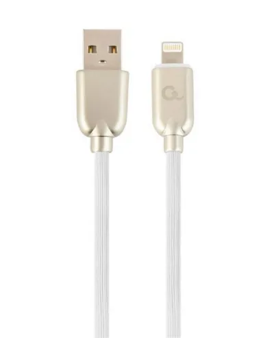 CABLE DE DATOS Y CARGA GEMBIRD 8 PINES DE CAUCHO PREMIUM, 1 M, BLANCO