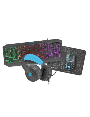 PACK GAMING 4 EN 1 FURY THUNDERSTREAK TECLADO+RATON+AURICULAR+ALFOMBRILLA