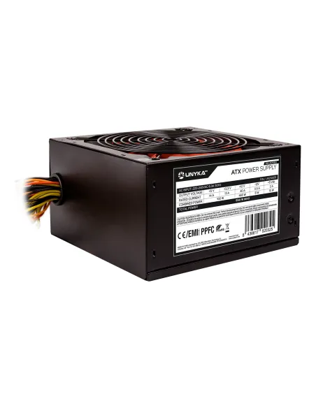 UNYKAch UK210551 unidad de fuente de alimentación 550 W 20+4 pin ATX ATX Negro, Rojo