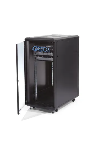 StarTech.com Armario Rack para Servidores 32U 19" 4 Columnas - Rack de Servidores con Cerradura y Seguro - Rack con Ruedas y