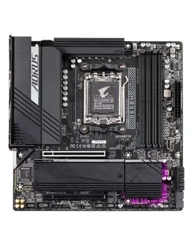 GIGABYTE B650M AORUS ELITE Placa base - Compatible con procesadores AMD Ryzen 9000, VRM de 12+2+2 fases, hasta 8000 MHz DDR5,