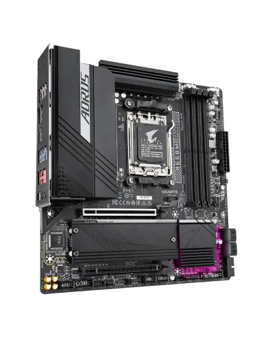 GIGABYTE B650M AORUS ELITE Placa base - Compatible con procesadores AMD Ryzen 9000, VRM de 12+2+2 fases, hasta 8000 MHz DDR5,