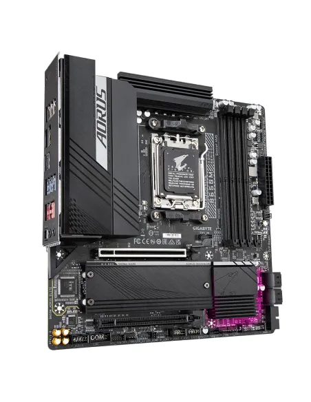 GIGABYTE B650M AORUS ELITE Placa base - Compatible con procesadores AMD Ryzen 9000, VRM de 12+2+2 fases, hasta 8000 MHz DDR5,