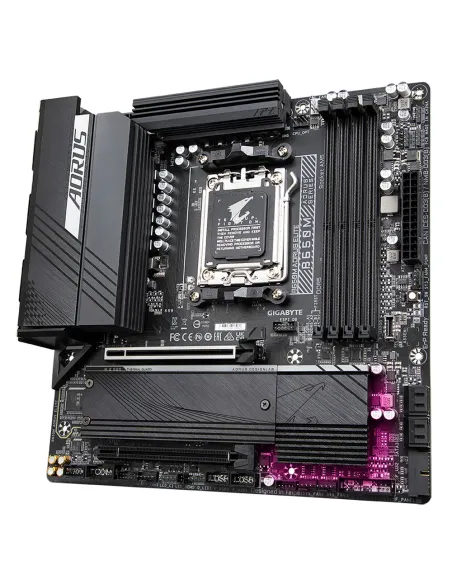 GIGABYTE B650M AORUS ELITE Placa base - Compatible con procesadores AMD Ryzen 9000, VRM de 12+2+2 fases, hasta 8000 MHz DDR5,