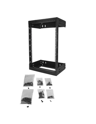 StarTech.com Rack de Servidores Abierto de 15U de Pared - de 19 Pulgadas - de 2 Columnas - de Profundidad Ajustable - para