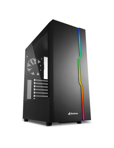 CAJA SHARKOON RGB SLIDER ATX 2XUSB3.0 2XUSB2.0 SIN FUENTE NEGRO