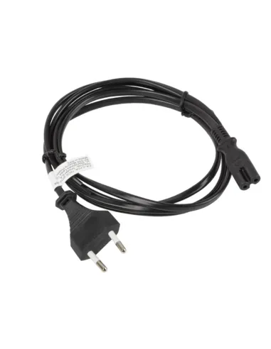 CABLE LANBERG DE ALIMENTACION OCHO CEE 7/16 A IEC320 C7 EURO (RADIO) NEGRO 1.8 M