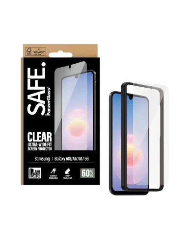 PanzerGlass SAFE. by ® Screen Protector Samsung Galaxy A18 | A17 | A17 5G | Ultra-Wide Fit w. EasyAligner Protector de pantalla