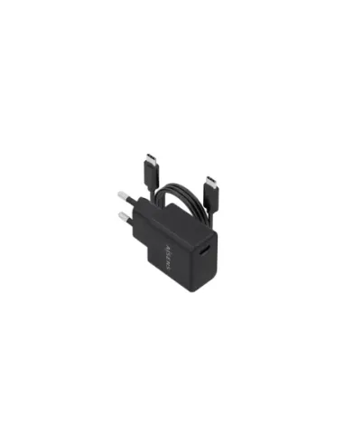 Cargador de Pared GaN Aisens ASCH-20W1P082-BK/ 1xUSB Tipo-C/ 20W/ Incluye Cable USB Tipo-C