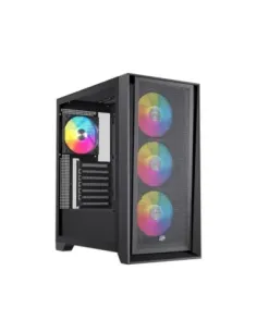 Caja ordenador gaming einarex p600 rgb atx cristal templado negra