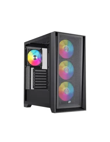 Caja ordenador gaming einarex p600 rgb atx cristal templado negra