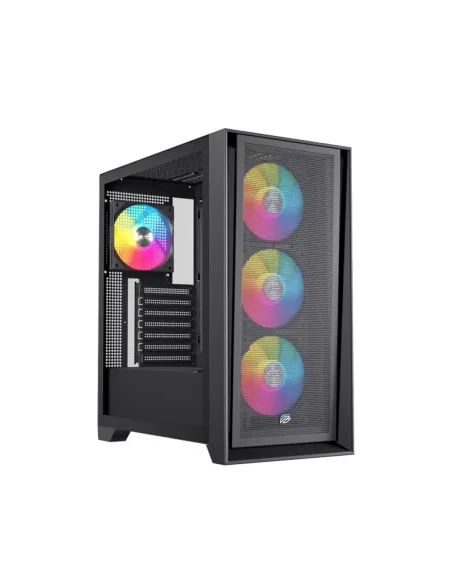 Caja ordenador gaming einarex p600 rgb atx cristal templado negra
