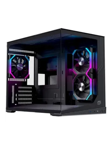 Caja ordenador gaming einarex sm300 rgb matx cristal templado negra