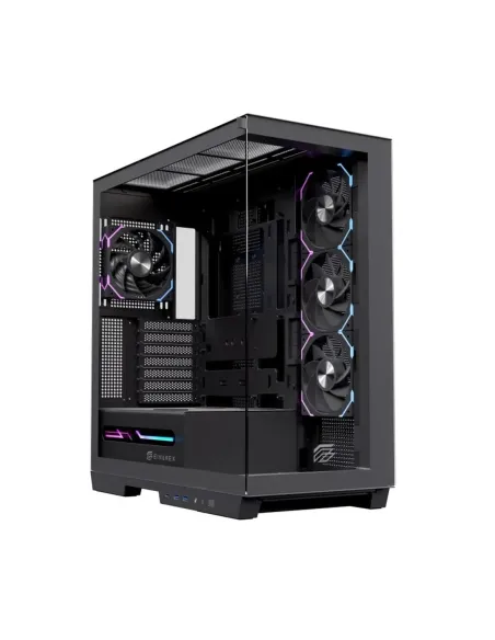 Caja ordenador gaming einarex z1k rgb atx cristal templado negra