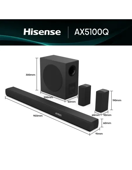 Hisense AX5100Q Negro 5.1 canales 580 W