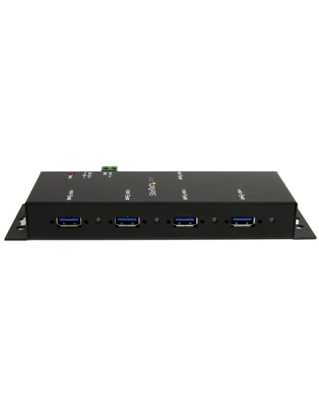 StarTech.com Hub Concentrador USB 3.0 de 4 Puertos - 5Gbps - Ladrón USB-A Industrial de Metal - de Montaje en Carril DIN, Pared