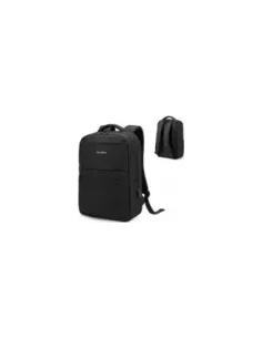 Mochila Subblim Compact Backpack 15L para Portátiles hasta 15.6"/ Repelente al agua/ Cinta para Trolley/ Negra