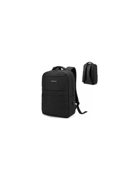 Mochila Subblim Compact Backpack 15L para Portátiles hasta 15.6"/ Repelente al agua/ Cinta para Trolley/ Negra