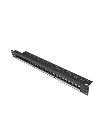 PATCH PANEL LANBERG 24 PUERTOS 1U RACK 19 PARA MODULOS KEYSTONE NEGRO