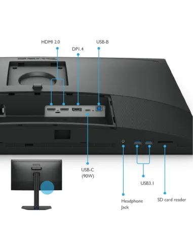 BenQ SW272QN pantalla para PC 68,6 cm (27") 2560 x 1440 Pixeles Wide Quad HD LED Negro