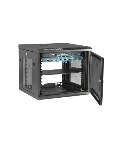 StarTech.com Armario Rack de Pared para Servidores 9U 19"4 Columnas y Estante 1U - Rack de Servidores de Montaje en Pared -