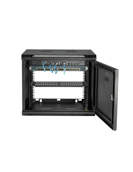 StarTech.com Armario Rack de Pared para Servidores 9U 19"4 Columnas y Estante 1U - Rack de Servidores de Montaje en Pared -