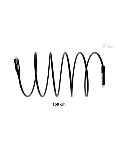 i-tec Thunderbolt 4 USB4 Class Pro Cable 240W with LCD (40 Gbps, 150 cm)
