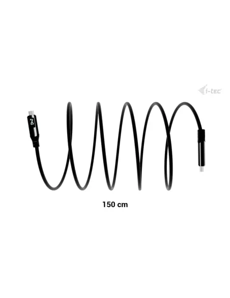 i-tec Thunderbolt 4 USB4 Class Pro Cable 240W with LCD (40 Gbps, 150 cm)