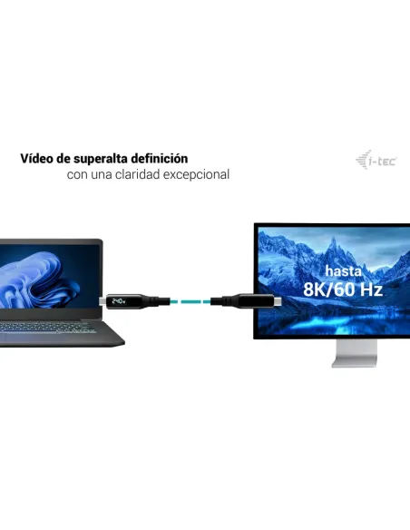 i-tec Thunderbolt 4 USB4 Class Pro Cable 240W with LCD (40 Gbps, 150 cm)