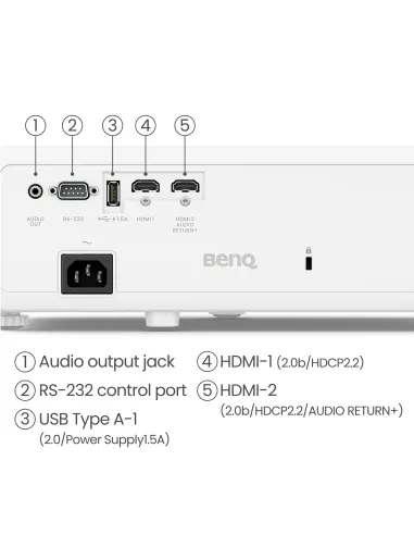 BenQ TK710 Proyector de alcance estándar 3200 lúmenes ANSI DLP UHD 4K (3840x2160) 3D Negro, Blanco