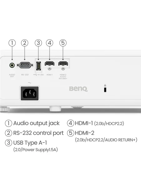 BenQ TK710 Proyector de alcance estándar 3200 lúmenes ANSI DLP UHD 4K (3840x2160) 3D Negro, Blanco