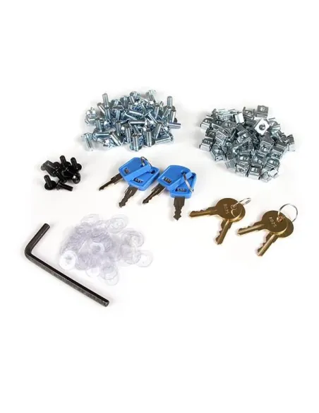 StarTech.com Armario Rack para Servidores 25U 19" 4 Columnas - Rack de Servidores con Cerradura y Seguro - Rack con Ruedas y