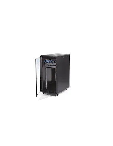StarTech.com Armario Rack para Servidores 25U 19" 4 Columnas - Rack de Servidores con Cerradura y Seguro - Rack con Ruedas y