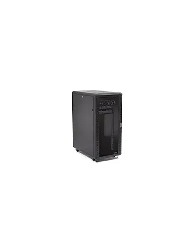 StarTech.com Armario Rack para Servidores 25U 19" 4 Columnas - Rack de Servidores con Cerradura y Seguro - Rack con Ruedas y