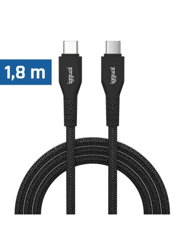 iggual Cable USB-C a tipo C 60W 3A 180 cm trenzado