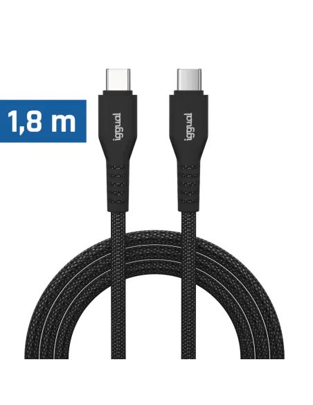 iggual Cable USB-C a tipo C 60W 3A 180 cm trenzado