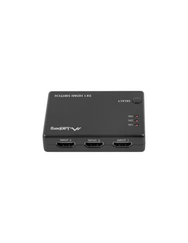 SWITCH VIDEO LANBERG 3 X HDMI + MICRO USB NEGRO CONTROL REMOTO