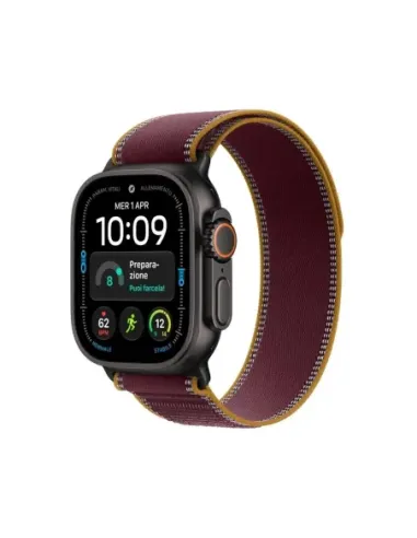 Smartwatch apple watch u4 gps+cell 49mm black titanium case with burgundy trail loop s - m
