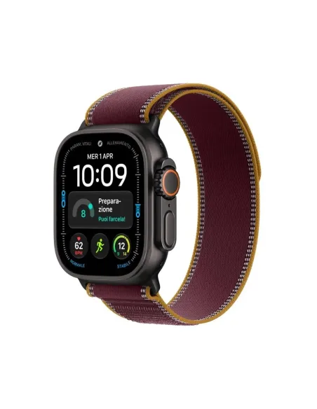Smartwatch apple watch u4 gps+cell 49mm black titanium case with burgundy trail loop s - m