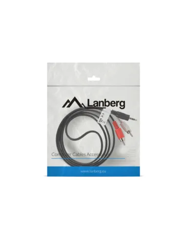 CABLE ESTEREO LANBERG JACK 3.5MM/2X RCA MACHO 1.5M