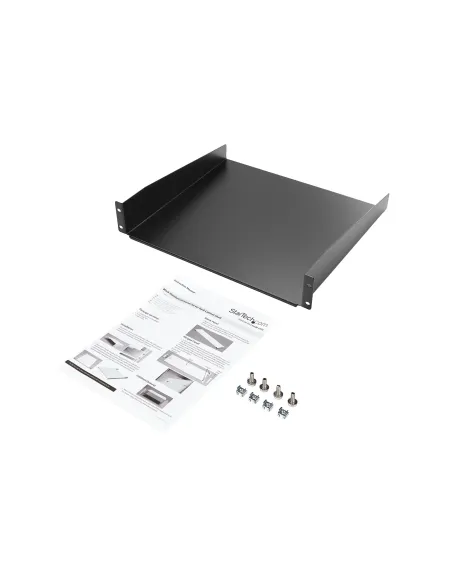 StarTech.com Estante 2U Bandeja Estándar para Armario Rack Universal de Servidores de 19 Pulgadas - de Acero de Servicio Pesado