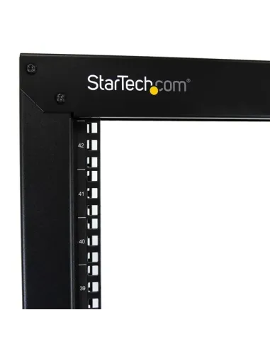 StarTech.com Rack 42U de Marco Abierto de 2 Columnas para Servidores - Rack de Dos Columnas de 19 Pulgadas con Ruedas para