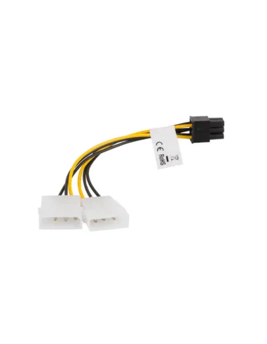 CABLE LANBERG ALIMENTACION MOLEX 2X MACHO A HEMBRA BTX 6 PIN PSU 15 CM